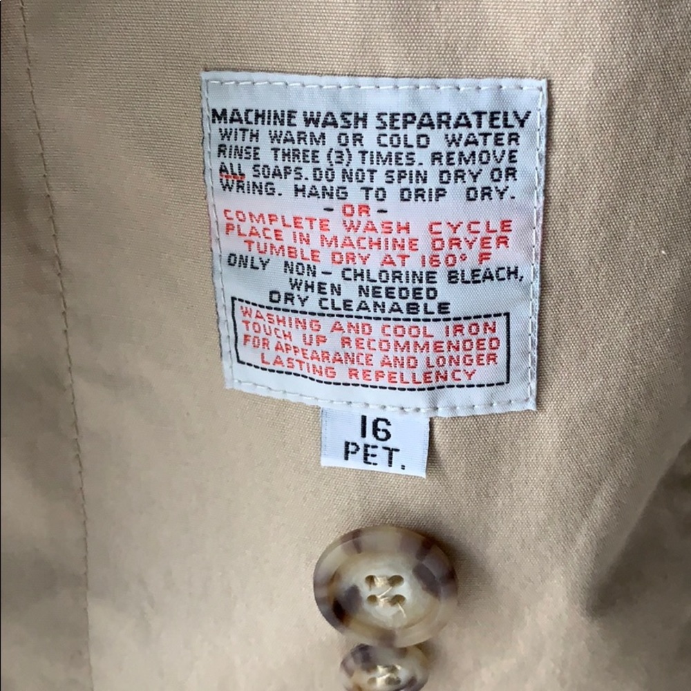 London Fog trench coat, 16P - Picture 6 of 8